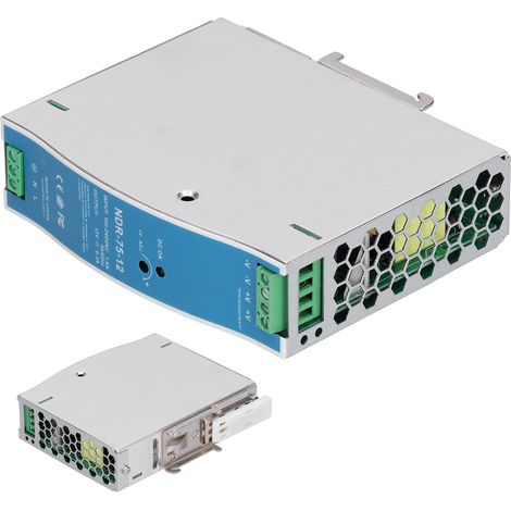 NDR‑75‑12 Industrielles Schienennetzteil 6,3 A 75,6 W mit Überlastschutz, AC 100‑240 V (1/5)