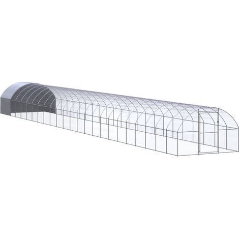 Outdoor-Hühnerstall 3x24x2 m Verzinkter Stahl