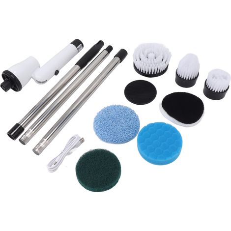Nettoyeur Électrique à Poignée Longue sans Fil pour Carrelage Salle de Bain, Brosse de Puissance Rétractable (1/4)