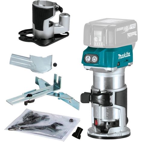 Makita DRT50Z 18V LXT Brushless Cordless Laminate Router Trimmer + Offset Base (1/4)