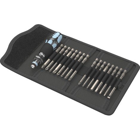 WERA Bit-Sortiment Kraftform Kompakt 60 17-teilig, 89 mm Bits, Edelstahl, Tasche (1/5)