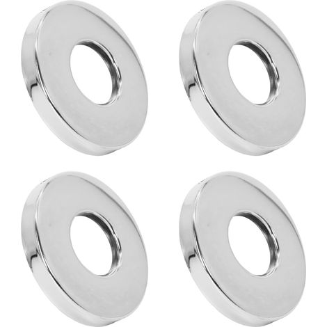 Rosace Mitigeur Douche Acier Inoxydable 3/4 Ø 27 mm x Ø 62 mm x hauteur 8 mm 4pcs, Rosace Robinet, Garniture Pour Robinet De Douche Muraux 4, 62x8mm Argent (1/5)