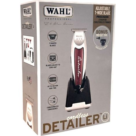 Wahl Detailer Li Professional Akku Konturen Trimmer 08171-016 silber / rot"-"182959504