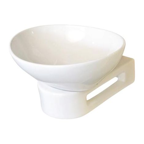ONDEE ZEN - Lave-mains rond TWINSET - Blanc - 42x41cm - Céramique - Sans trop plein (1/4)