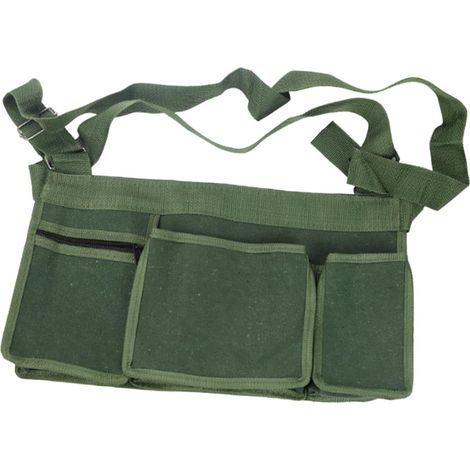 Ceinture à outils de jardinage, ceinture utilitaire, tablier de taille polyvalent pour outils de jardinage, sac banane pour des fruits (1/5)