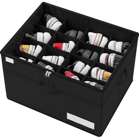 Kindfiber OÜ-Organisateur de Chaussures pour le Placard, Convient à 16 Paires, Grandes Boîte Rangement Chaussures, Range Chaussure Transparente et Pliables (1/5)