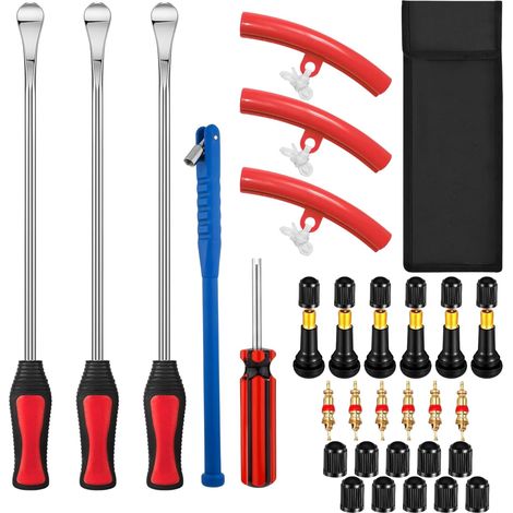 Juego de 31 piezas para desmontadora de neumáticos de motocicleta, desmontadora de neumáticos de scooter, accesorio para motocicleta, protector de llanta, desmontadora de neumáticos, palanca, para bic (1/5)