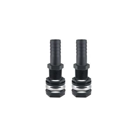 2PCS Trop Plein Cuve, 25mm Passe Paroi Cuve raccord Male Leakproof Hose pour Citernes Raccord Rcuprateur eau de Pluie de Pluie Passages Mit Joints (1/4)