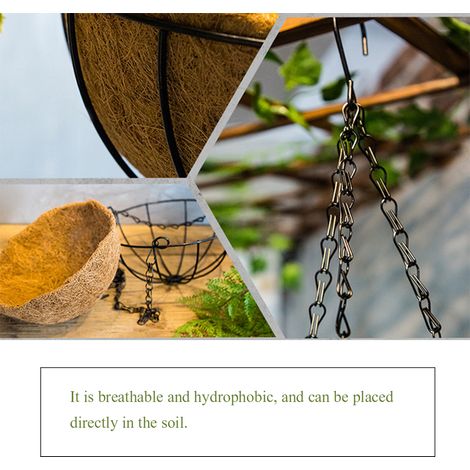 Panier Suspendu en Fer Forgé pour Plantes Grasses - Pot de Fleur Décoratif pour Mur, Balcon et Jardin