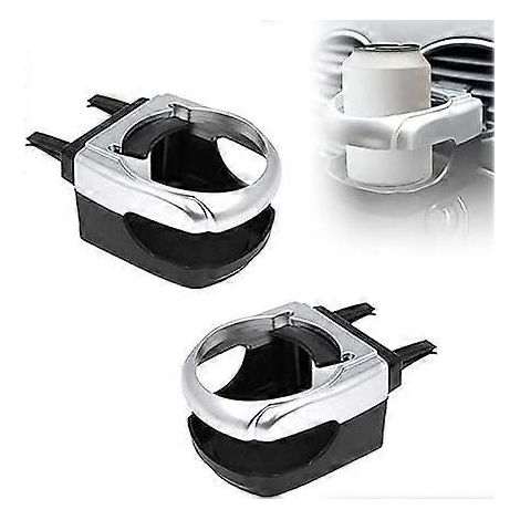 Lot de 2 porte-gobelets de voiture, porte-bouteilles, porte-gobelet universel pour SUV/camions/voitures, compatible avec la sortie de climatisation (1/5)