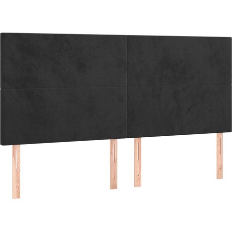 Maison Exclusive - Cabecero Terciopelo Negro 180x5x118/128 cm