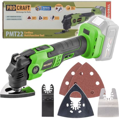 Procraft PMT22bb Akku Multifunktionswerkzeug 20 V Brushless - ohne Akku, ohne Ladegerät