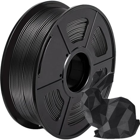 Filamento PLA, diametro 1,75 mm, compatibile con stampanti FDM, PLA nero (1/2)