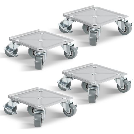 SWANEW Carrello per mobili 4x carrello per trasporto Carrello per mobili Ruote per carichi pesanti Cane per mobili Tavola rotante Set per traslochi 500 kg con ruote girevoli per tutti i piani Aiuto al (1/5)