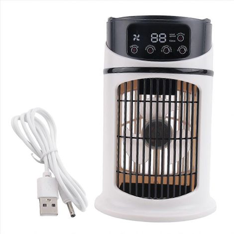 Climatiseur portable pour bureau 6 gears wind noir blanc (1/5)