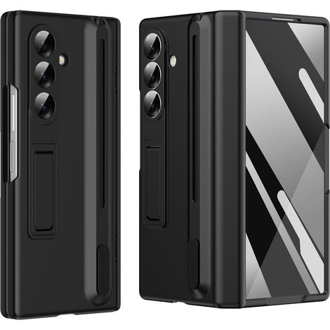 Étui pour Samsung Galaxy Z Fold7 5G, avec support, verre trempé et stylet - noir (1/5)