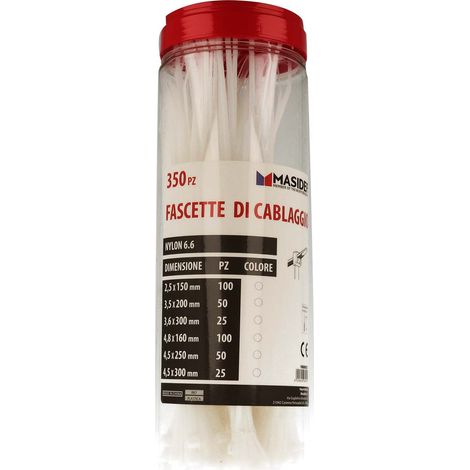 Box fascette neutre varie misure 350 pz.