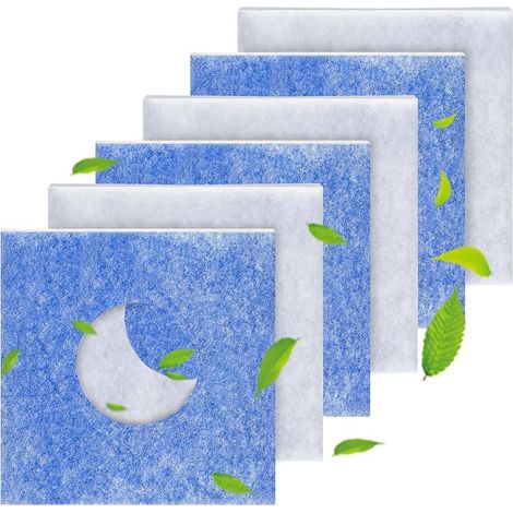 Lot de 6 filtres de rechange pour ventilateur Limodor Limot LF/ELF et F/C, type F-LF/5 00010 LIG - 226 x 226 x 19 mm, trou 95 mm, filtre à poussière, classe de filtre G4 (1/5)