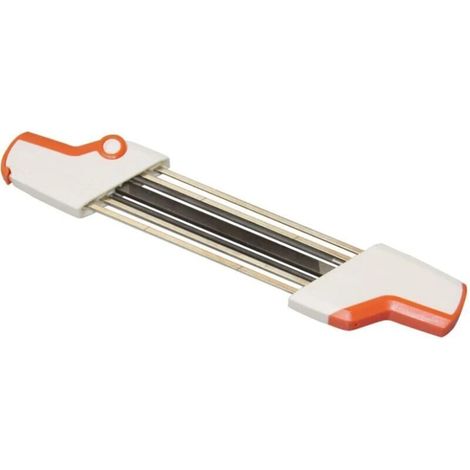 Pour aiguiseur de tronçonneuse Stihl compatible avec chaîne de tronçonneuse Stihl 3/8inp, lime facile Stihl 2 en 1 4,0 mm (1/4)