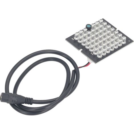 Carte de lampe de vision nocturne LED 850 nm, 48 LED infrarouges, alimentation 12 V CC (1/5)