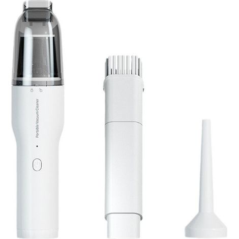 Aspirateur à main sans fil – Blanc – Double fonction aspiration/soufflage – Voiture et maison – Puissant (1/5)