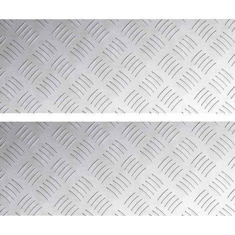 Plaques à damier 2 pcs Argent 50 x 20 cm Aluminium CFW274321 (1/5)