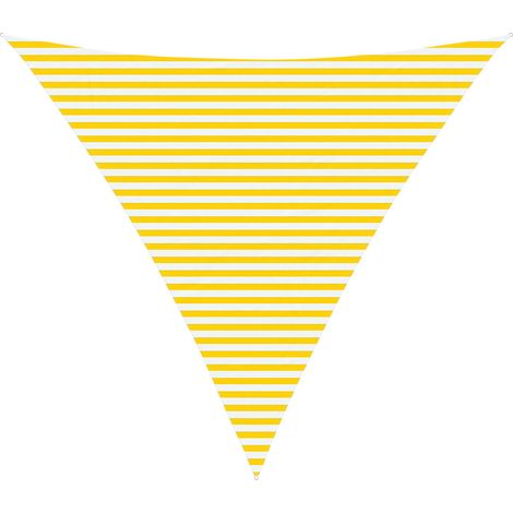 Sun Shade Sail Yellow and White 5 x 5 x 5 m vidaXL