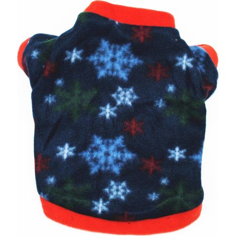 Veste polaire chaude pour chien, manteau d'hiver pour animaux de compagnie, sweat-shirt pour chiot, XS-L, ours en peluche S-flocon de Noël (1/3)
