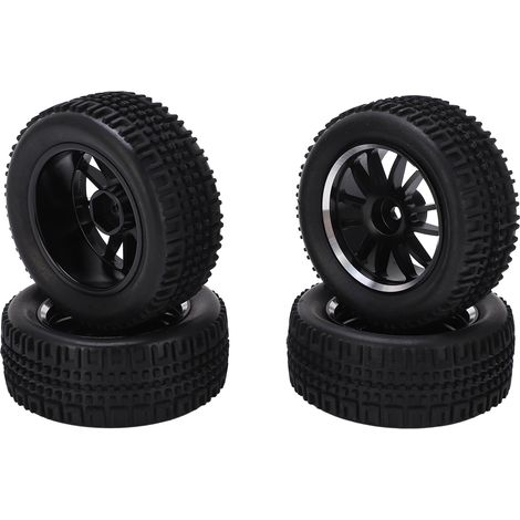 x 75-mm-Gummireifen (vorne/hinten) und 4 x 12-Speichen-Felgen für das Wltoys 144001 1/14 RC-Offroad-Auto (1/5)