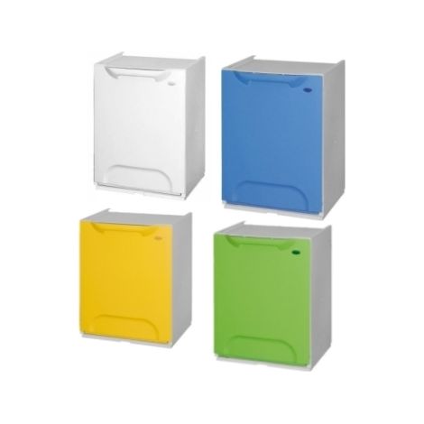 Pattumiera/Cassonetto 4 moduli componibili per Raccolta Differenziata Ecologico Color