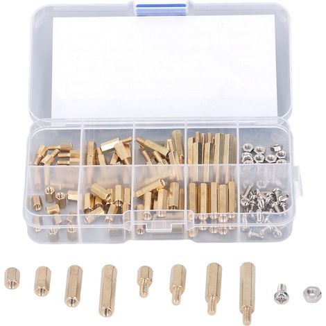 Kit d'entretoises M3 en laiton, écrou à vis hexagonal Standard pour l'électronique automobile, 120 pièces (1/5)