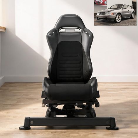 Siège baquet inclinable noir avec glissière universelle