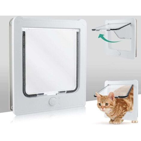 Gattaiola facile da installare, 4 opzioni di bloccaggio manuale, buona tenuta e robusta gattaiola per porta interna per cani/gatti di piccola taglia
