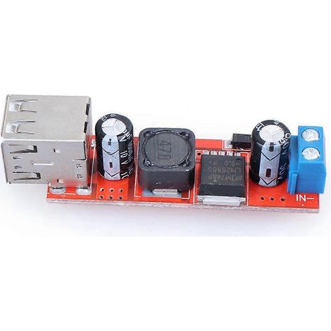 Convertisseur DC-DC 36V/24V/12V/9V vers 5V, module régulateur de tension USB double port, alimentation pour voiture, camping-car, compatible 5V 2A, chargeur compact. (1/5)