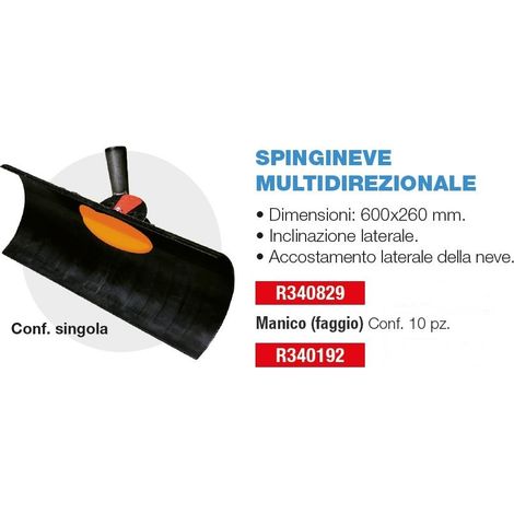 Spingineve multidirezionale con manico di ricambio in faggio