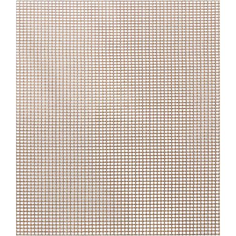 Tapete para parrilla, tapete antiadherente reutilizable para asar carne y verduras, 40 x 33 cm, marrón (1/4)