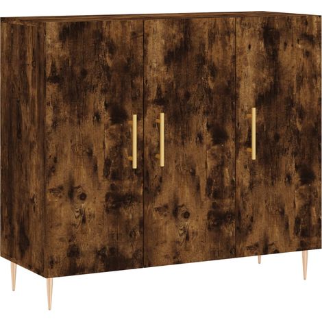 Credenza cassettiera mobile contenitore organizer cucina soggiorno salotto 90 x 34 x 80 cm legno ingegnerizzato marrone 020031130