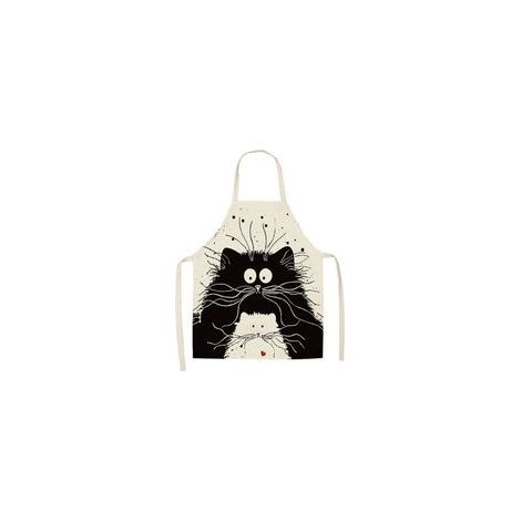 Tablier de Chat Mignon, Tablier de Cuisine en lin pour Barbecue, Cuisine et Peindre, pour Homme et Femme, Cadeau pour Papa et Maman (1/5)