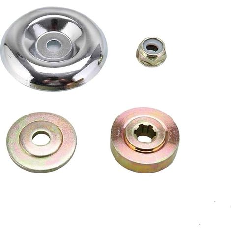 Écrous de lame de rechange en métal pour débroussailleuse,4PCS écrous M10 gauche, coque de protection, plaque pour lame et lame inclus,Accessoires universels pour débroussailleuses (1/5)