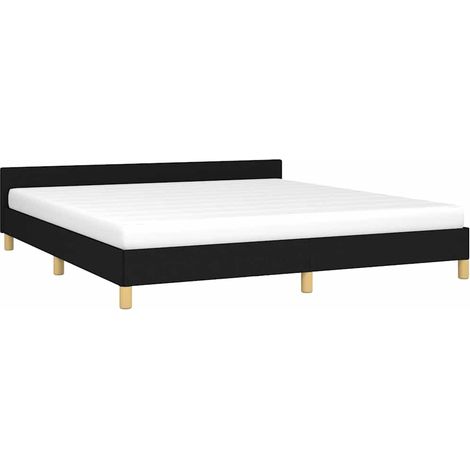 Giroletto senza Materasso Nero 160x200 cm in Tessuto vidaXL (1/4)