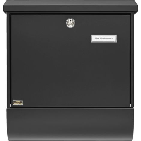 Burg Wächter 31465 SET VARIO 86720 S (EC) Boîte aux lettres acier noir avec serrure à clé C304132 (1/5)