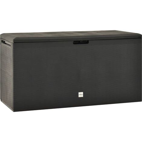 Coffre boîte meuble de jardin rangement 114 x 47 x 60 cm anthracite