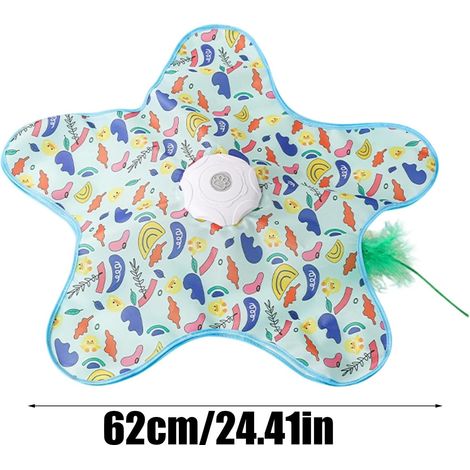 Jouet interactif rechargeable pour chat, activation tactile, cache-cache avec plume mobile et bruit de souris, jouet d’exercice amusant pour chats adultes et chatons d’intérieur (1/5)
