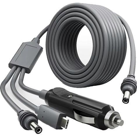 m (10 Fuß) langes 3-in-1-Gleichstromkabel mit 12–24-V-USB-C-Zigarettenanzünderstecker und männlichem Gleichstromkabel für Mini (1/5)