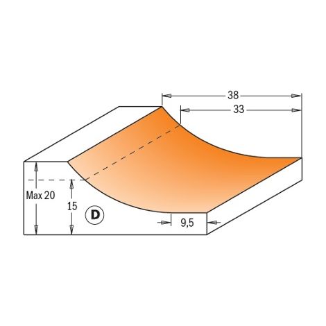 890.507.11 FRESA PARA PLAFONES HOR.C/RODAM.HM S=12.7 D=89X16 R=38 (1/4)