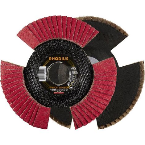 Rhodius 210645 VISION SPEED Disco con falde Diametro 125 mm Ø foro 22.23 mm Dimensione dei grani 60 Acciaio inox 1 pz. (1/5)