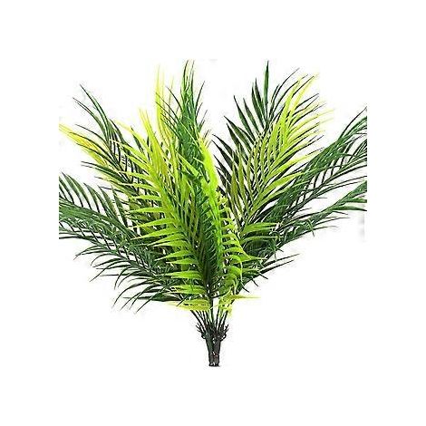 Künstliche Blätter, künstliche Palme zum Selberarrangement, wasserfestes und UV-beständiges tropisches Grün wertet Ihre Wohndekoration auf (2er-Pack)