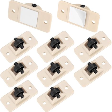 12 piezas de ruedas pequeñas de plástico, ruedas autoadhesivas, ruedas adhesivas, ruedas pequeñas para muebles para caja de almacenamiento de basura (1/5)
