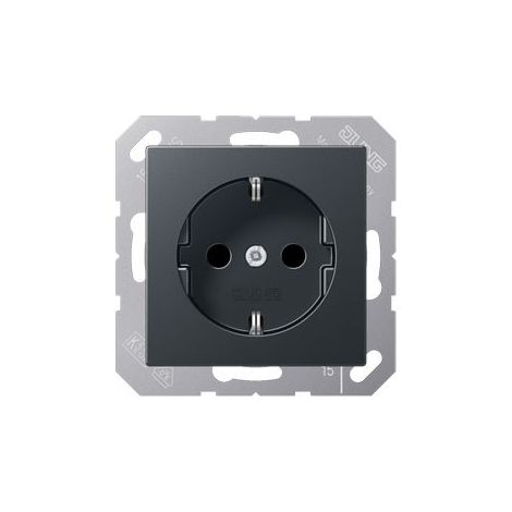 Jung Enchufe SCHUKO®, 16 A 250 V , termoplástico lacado, serie A, antracita mate A 1520 BF ANM