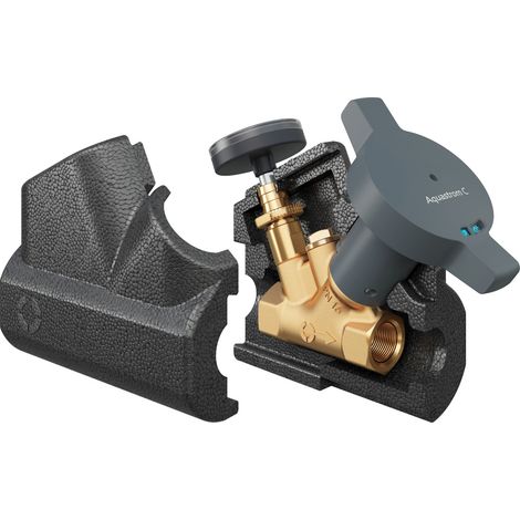 Oventrop-Zirkulationsventil Aquastrom C - DN 15, Rp 1/2, mit WD und Thermometer, 4204104